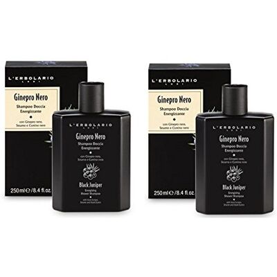 L'Erbolario GINEPRO NERO SHAMPOO DOCCIA ENERGIZZANTE 2 CONFEZIONI DA 250 ML ● purificante ● idratante ● tonificante L'Erbolario GINEPRO NERO SHAMPOO DOCCIA ENERGIZZANTE 2 CONFEZIONI DA 250 ML ● purificante ● idratante ● tonificante