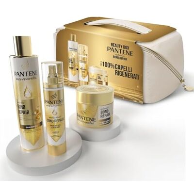 Pantene Pro-V Miracles Set Regalo Beauty Case + Linea Bond Repair Shampoo 250ml, Maschera 300ml, Siero 90ml, Ripara i Legami dei Capelli Dannegiati, per Capelli Sani e Lucenti Pantene Pro-V Miracles Set Regalo Beauty Case + Linea Bond Repair Shampoo 250ml, Maschera 300ml, Siero 90ml, Ripara i Legami dei Capelli Dannegiati, per Capelli Sani e Lucenti