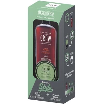 American Crew Duo, capelli ricci 3 in 1, classici, 250 ml + crema forming 50 g American Crew Duo, capelli ricci 3 in 1, classici, 250 ml + crema forming 50 g