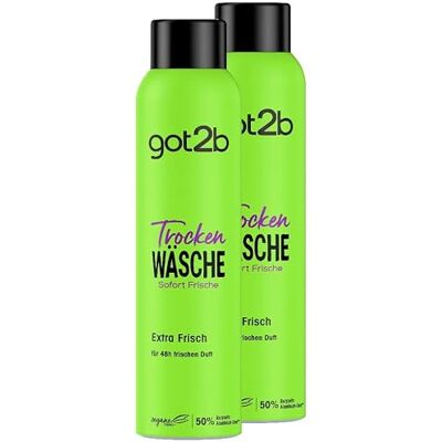 got2b Schwarzkopf Shampoo secco secco extra fresco (2 x 200 ml), shampoo secco con effetto fresco istantaneo, shampoo a secco senza residui con profumo di brezza tropicale 48 ore got2b Schwarzkopf Shampoo secco secco extra fresco (2 x 200 ml), shampoo secco con effetto fresco istantaneo, shampoo a secco senza residui con profumo di brezza tropicale 48 ore
