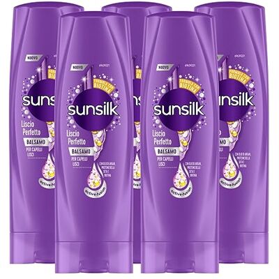Sunsilk Balsamo Liscio Perfetto Azione Anti Crespo per Capelli Lisci e Brillanti 5 Flaconi da 200ml Sunsilk Balsamo Liscio Perfetto Azione Anti Crespo per Capelli Lisci e Brillanti 5 Flaconi da 200ml