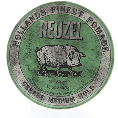 REUZEL Green Grease Medium Hold Pomade Concentrated Oil Hairstyling Vegan Formula With Natural, Firm And Organic Hold Defining Grooming Product With Effortless Shine Original Fragrance 12 Oz REUZEL Green Grease Medium Hold Pomade Concentrated Oil Hairstyling Vegan Formula With Natural, Firm And Organic Hold Defining Grooming Product With Effortless Shine Original Fragrance 12 Oz