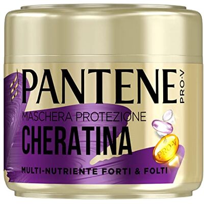 Pantene Pro-V Maschera Multi-Nutriente, Protezione Cheratina, per Capelli Deboli, danneggiati, Capelli Forti contro i Danni da Styling in 1 Uso, 300ML Pantene Pro-V Maschera Multi-Nutriente, Protezione Cheratina, per Capelli Deboli, danneggiati, Capelli Forti contro i Danni da Styling in 1 Uso, 300ML