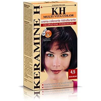 Keramine H Crema Colorante Ristrutturante, Beaujolais 3 Confezioni da 110 ml Totale: 330 ml Keramine H Crema Colorante Ristrutturante, Beaujolais 3 Confezioni da 110 ml Totale: 330 ml