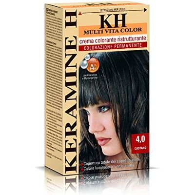 Keramine H Crema Colorante Ristrutturante, Castano 3 Confezioni da 110 ml Totale: 330 ml Keramine H Crema Colorante Ristrutturante, Castano 3 Confezioni da 110 ml Totale: 330 ml