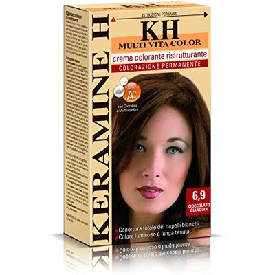 Keramine H Crema Colorante Ristrutturante, Cioccolato Gianduia 3 Confezioni da 110 ml Totale: 330 ml Keramine H Crema Colorante Ristrutturante, Cioccolato Gianduia 3 Confezioni da 110 ml Totale: 330 ml