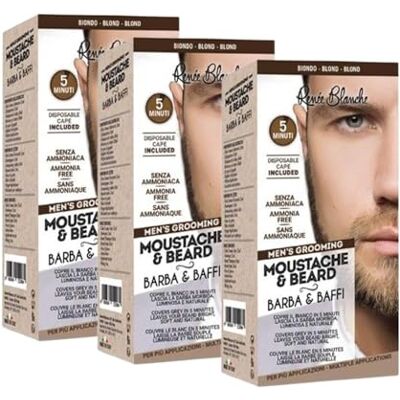 Renée Blanche Colorazione Per Barba E Baffi Tintura Colore Biondo Senza Ammoniaca 2X20 Ml (3, Unità) Renée Blanche Colorazione Per Barba E Baffi Tintura Colore Biondo Senza Ammoniaca 2X20 Ml (3, Unità)