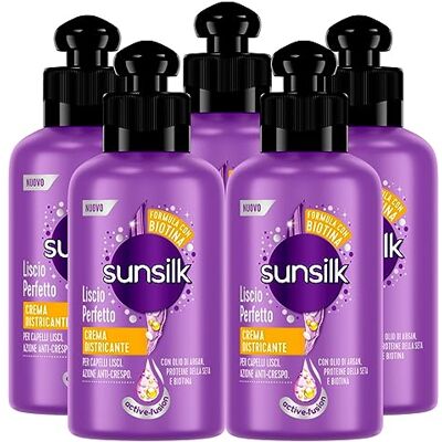 Sunsilk Crema Districante Liscio Perfetto per Capelli Lisci Azione Anti Crespo 5 Flaconi da 200 ml Sunsilk Crema Districante Liscio Perfetto per Capelli Lisci Azione Anti Crespo 5 Flaconi da 200 ml