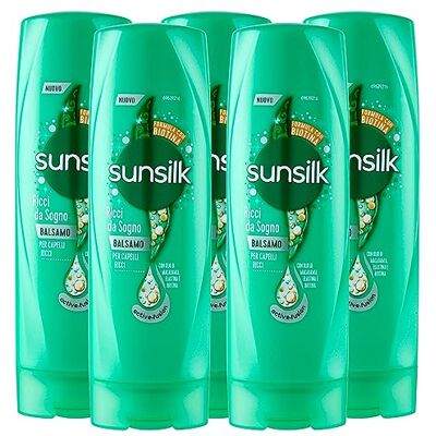 Sunsilk Balsamo Ricci da Domare Azione Anticrespo per Capelli Definiti ed Elastici 5 Flaconi da 200 ml Sunsilk Balsamo Ricci da Domare Azione Anticrespo per Capelli Definiti ed Elastici 5 Flaconi da 200 ml