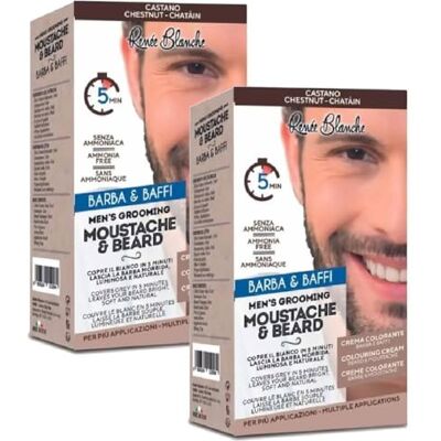 Renée Blanche Colorazione Per Barba E Baffi Tintura Colore Castano Senza Ammoniaca 2X20 Ml (Castano, 2 Unità) Renée Blanche Colorazione Per Barba E Baffi Tintura Colore Castano Senza Ammoniaca 2X20 Ml (Castano, 2 Unità)