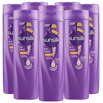 Sunsilk Liscio Perfetto Shampoo per Capelli Lisci Formula Active Fusion con Olio di Argan Proteine della Seta e Biotina Azione Anti Crespo 8 Flaconi da 400ml Sunsilk Liscio Perfetto Shampoo per Capelli Lisci Formula Active Fusion con Olio di Argan Proteine della Seta e Biotina Azione Anti Crespo 8 Flaconi da 400ml