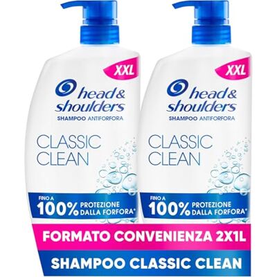 Head & Shoulders Shampoo Antiforfora Classic Clean,Per Capelli Grassi,Fino Al 100% Protezione Dalla Forfora Per Cute E Capelli, Clinicamente Provato,Dermatologicamente Testato,Formato Maxi Head & Shoulders Shampoo Antiforfora Classic Clean,Per Capelli Grassi,Fino Al 100% Protezione Dalla Forfora Per Cute E Capelli, Clinicamente Provato,Dermatologicamente Testato,Formato Maxi