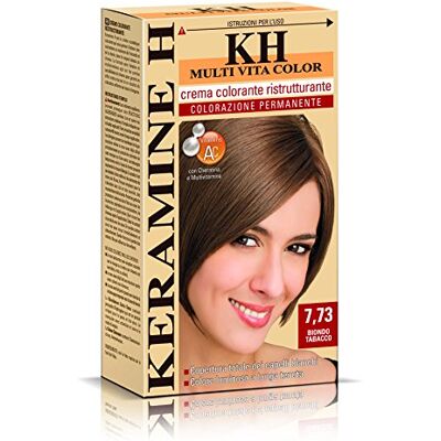 Keramine H Crema Colorante Ristrutturante, Biondo Tabacco 3 Confezioni da 110 ml Totale: 330 ml Keramine H Crema Colorante Ristrutturante, Biondo Tabacco 3 Confezioni da 110 ml Totale: 330 ml