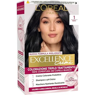 L'Oréal Paris - Excellence - Colore Capelli Duraturo - Nero 172ml L'Oréal Paris - Excellence - Colore Capelli Duraturo - Nero 172ml