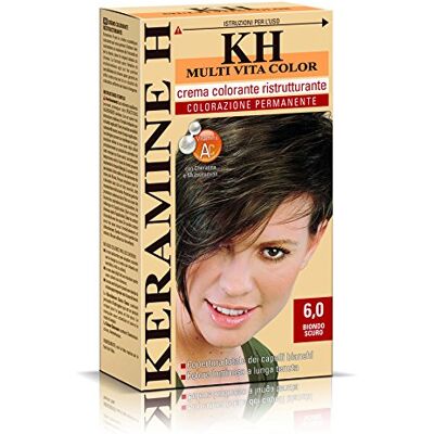 Keramine H Crema Colorante Ristrutturante, Biondo Scuro 3 Confezioni da 110 ml Totale: 330 ml Keramine H Crema Colorante Ristrutturante, Biondo Scuro 3 Confezioni da 110 ml Totale: 330 ml