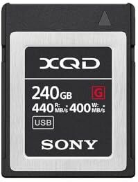 Sony Memoria QDG240F XQD 240 GB Serie G, Lettura 440 MB/s, Scrittura 400 MB/s