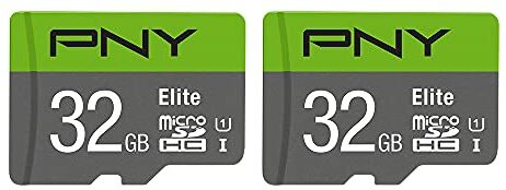 PNY Elite microSDXC carta – UHS-I, U1, fino a 85 MB/sec Green 32GB / 2 PACK