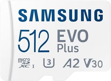 512GB Samsung Evo Plus MicroSDXC 130MB/s +Adapter