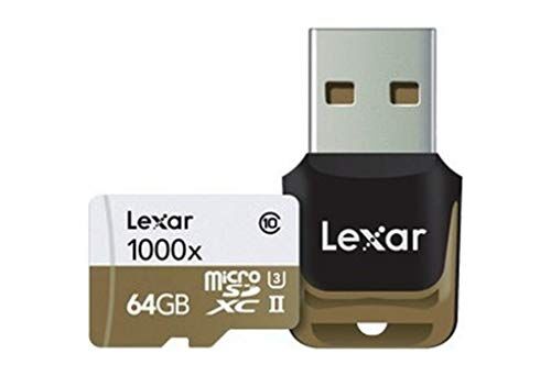 Lexar LSDMI64GCBEU1000R Scheda di memoria Micro SDHC UHS-II da 64 GB, classe 10, con lettore di schede USB