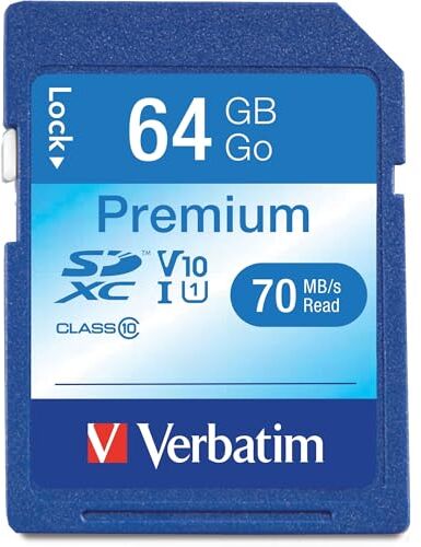 Verbatim SecureDigital SDXC, Class 10, 64GB, 90 MB/s