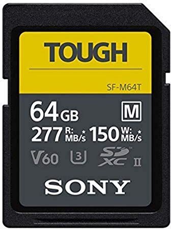 Sony Memoria SD-XC 64 GB Serie M Tough, Lettura 277 MB/s, Scrittura 150 MB/s, Resistente a Condizioni Estreme