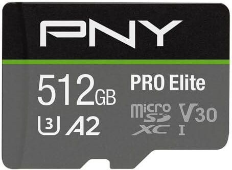 PNY U3 Pro Elite – – 512 GB scheda MicroSD (p-sdux512u3100pro-ge)