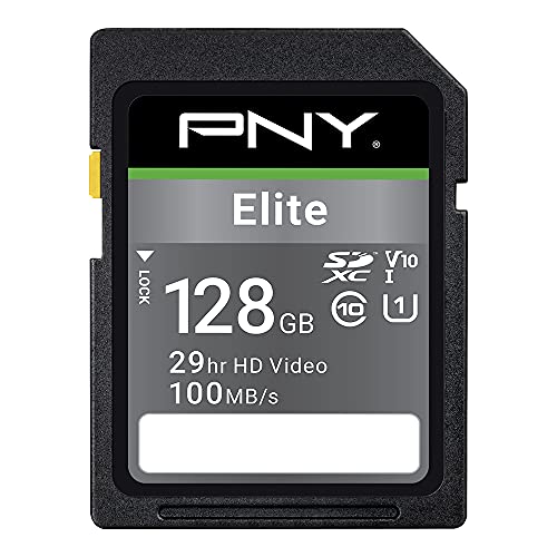 PNY Elite SDXC card 128GB Class 10 UHS-I U1 100MB/s