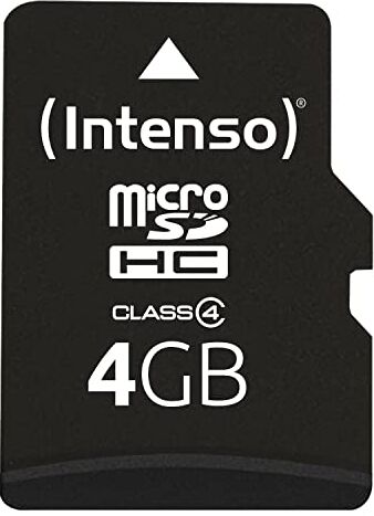 Intenso Scheda di memoria MicroSDHC Memory Card da 4 GB, Class 4 (con Adattatore SD)