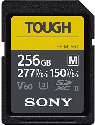 Sony SFM256T.SYM Memoria SD-XC 256 GB Serie M Tough, Lettura 277 MB/s, Scrittura 150 MB/s, Resistente a Condizioni Estreme