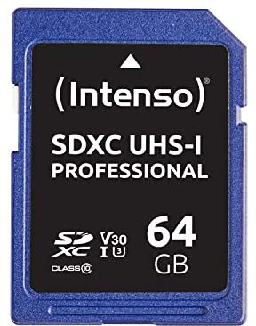 Intenso Professional Scheda di memoria SDXC da 64 GB, Class 10 UHS-I