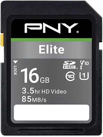 PNY Elite SDHC card 16GB Class 10 UHS-I U1 85MB/s