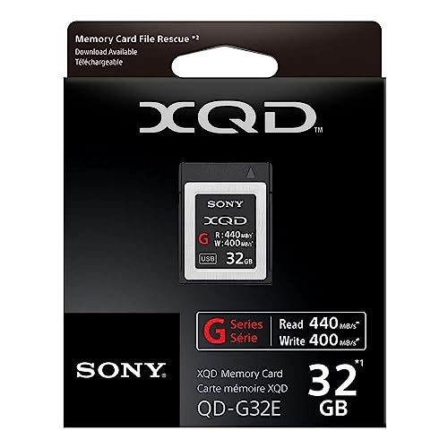 Sony Scheda di memoria Flash  32GB XQD, ad alta velocità, serie G, lettura di 440 MB al secondo, scrittura di 400 MB al secondo