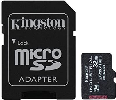 Kingston Industrial microSD -32GB microSDHC Industrial C10 A1 pSLC Scheda + Adattatore SD SDCIT2/32GB