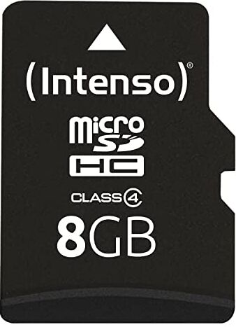 Intenso Scheda di memoria MicroSDHC Memory Card da 8 GB, Class 4 (con Adattatore SD)