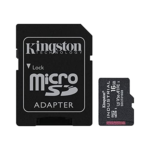Kingston Industrial microSD -16GB microSDHC Industrial C10 A1 pSLC Scheda + Adattatore SD SDCIT2/16GB