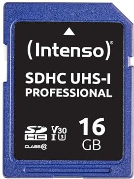 Intenso Professional Scheda di memoria SDHC da 16 GB, Class 10 UHS-I