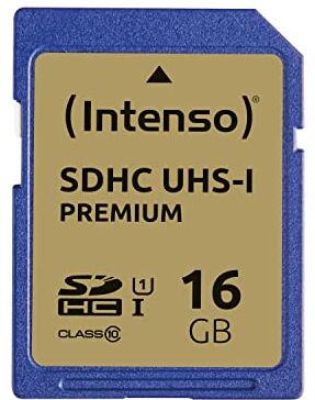 Intenso Premium Scheda di memoria SDHC da 16 GB, Class 10 UHS-I