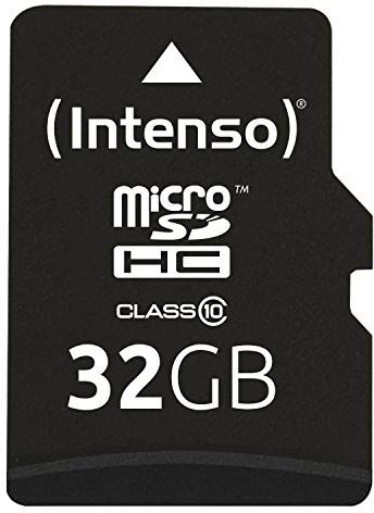 Intenso Scheda di memoria microSDHC da 32 GB, Classe 10 (con Adattatore SD)