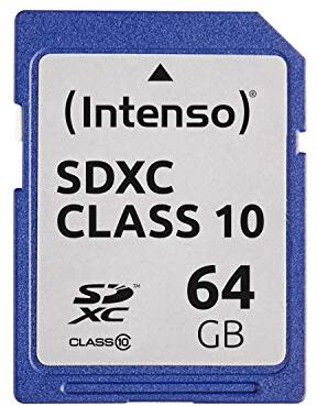 Intenso Scheda di memoria SDXC da 64 GB, Classe 10