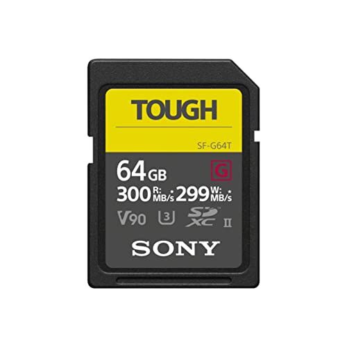 Sony Memoria SD-XC 64 GB Serie G Tough Lettura 300 MB/s, Scrittura 299 MB/s, Resistente a Condizioni Estreme, SF64TG