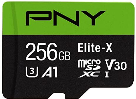 PNY elite-x MicroSD da 256 GB, U3, V30, A1, Classe 10, fino a 100 Mb/s – p-sdu256u3100ex-ge 1 256 GB