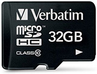 Verbatim Scheda di memoria microSDHC Premium I 32 GB I Scheda SD per video full HD I Scheda di memoria nera resistente all’acqua e agli urti I Scheda SD per fotocamera smartphone tablet