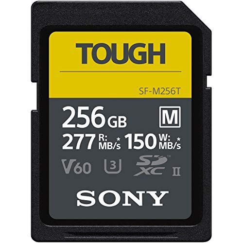 Sony Scheda di memoria digitale SDXC UHS-II U3 V60 SDXC da 256 GB serie SF-M Lettura 277 MB/s Scrittura 150MB/s SFM256T, SFM256T/T1