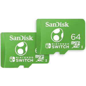 Scheda microSDXC Sandisk 64GB - Prodotto con licenza Nintendo, Confezione doppia Scheda microSDXC Sandisk 64GB - Prodotto con licenza Nintendo, Confezione doppia