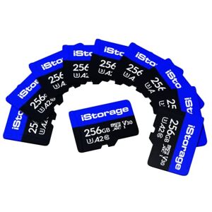 iStorage 10 CONFEZIONI microSD Card 256GB Cripta i dati archiviati sulle schede microSD utilizzando l'unità flash USB datAshur SD Compatibile solo con unità SD datAshur. iStorage 10 CONFEZIONI microSD Card 256GB Cripta i dati archiviati sulle schede microSD utilizzando l'unità flash USB datAshur SD Compatibile solo con unità SD datAshur.