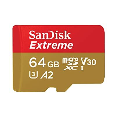 SanDisk Extreme 64 GB scheda microSDXC e adattatore SD e RescuePRO Deluxe, fino a 170 MB/s, con prestazioni app A2, UHS-I, classe 10, U3, V30 SanDisk Extreme 64 GB scheda microSDXC e adattatore SD e RescuePRO Deluxe, fino a 170 MB/s, con prestazioni app A2, UHS-I, classe 10, U3, V30