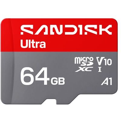 SanDisk Ultra scheda microSDXC UHS-I + SD Adapter, 64 GB (velocità di lettura fino a 145 MB/s, video Full HD video, V10, U1, C10, A1) Per gli smartphone, i tablet, le fotocamere e i laptop Android SanDisk Ultra scheda microSDXC UHS-I + SD Adapter, 64 GB (velocità di lettura fino a 145 MB/s, video Full HD video, V10, U1, C10, A1) Per gli smartphone, i tablet, le fotocamere e i laptop Android