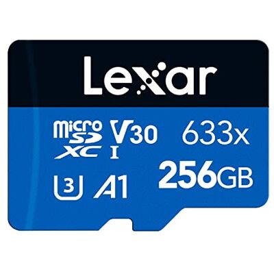 Lexar Scheda Micro SD 256 GB, microSDXC UHS-I Con Adattatore SD Fino a 100 MB/s in Lettura, A1, C10, U3, V30, Per Smartphone/Tablet/Telecamera Lexar Scheda Micro SD 256 GB, microSDXC UHS-I Con Adattatore SD Fino a 100 MB/s in Lettura, A1, C10, U3, V30, Per Smartphone/Tablet/Telecamera