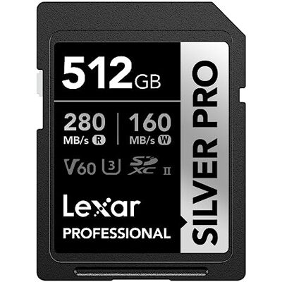 Scheda di memoria Lexar Silver Pro 512GB - UHS-II, V60, Classe 10 Scheda di memoria Lexar Silver Pro 512GB - UHS-II, V60, Classe 10