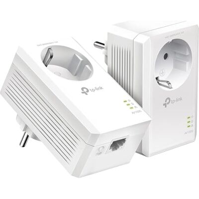 TP-Link TL-PA7017P Kit Powerline con Presa Passante Schuko, AV1000 Mbps su Powerline, 1 Porta Gigabit, Plug and Play TP-Link TL-PA7017P Kit Powerline con Presa Passante Schuko, AV1000 Mbps su Powerline, 1 Porta Gigabit, Plug and Play